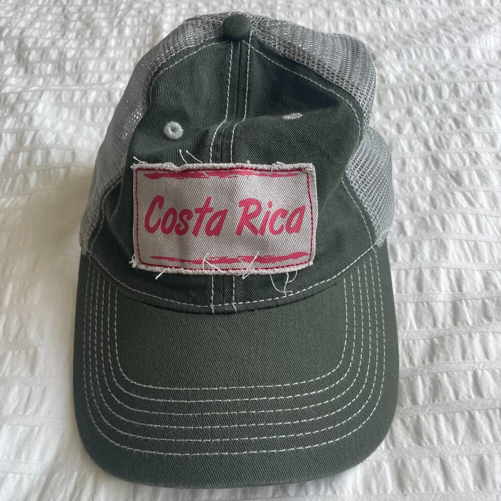 Costa Rica mesh hat in green and grey